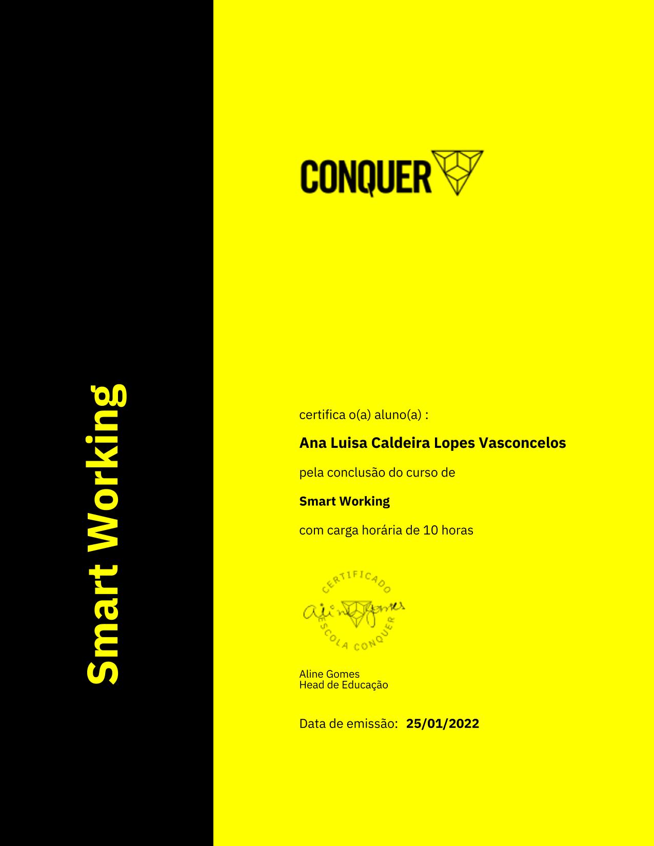 Certificado de Smart Working